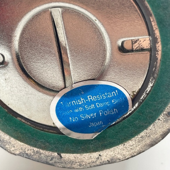 Vintage silver-plated Leonard the Clown bank. Pre-owned. 3 silk covered balloon - Picture 8 of 9